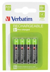 Baterii Reincarcabile Verbatim Rechargeable Battery AAA 950mAh 4 pack 49942